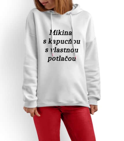 Damska mikina s kapucnou a vlastnou potlacou-Mikina s kapucnou-Mikina pre damy s potlacou-prank.sk