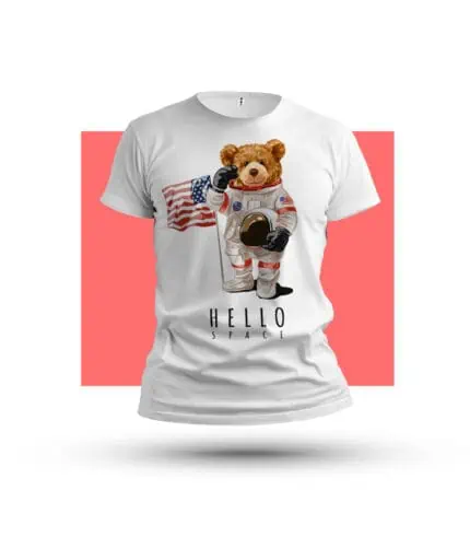 Macko astronaut-Tricko-Potlac triciek-Tricko s vlastnou potlacou-Tricko s navrhom-Prank.sk