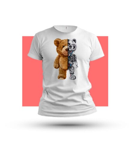 Macko robot-Tricko-Potlac triciek-Tricko s vlastnou potlacou-Tricko s navrhom-Prank.sk