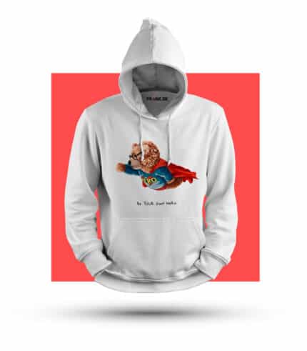 Macko superhrdina-Mikina-Potlacmikiny-Mikina s vlastnou potlacou-Mikina s navrhom-Prank.sk