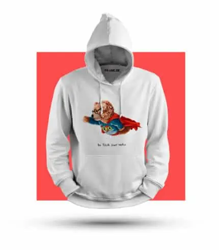 Macko superhrdina-Mikina-Potlacmikiny-Mikina s vlastnou potlacou-Mikina s navrhom-Prank.sk