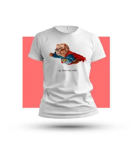 Macko superhrdina-Tricko-Potlac triciek-Tricko s vlastnou potlacou-Tricko s navrhom-Prank.sk