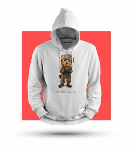 Macko vojak-Mikina-Potlacmikiny-Mikina s vlastnou potlacou-Mikina s navrhom-Prank.sk